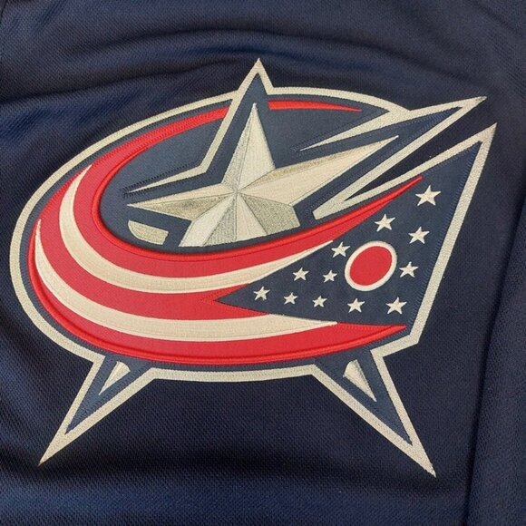 Adidas Columbus Blue Jackets NHL Authentic Home Jersey Mens Size 42 Cam Atkinson - Picture 2 of 8